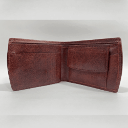 Darry - Men’s Original Leather D Shape Wallet (Brown & Cherry Blend)
