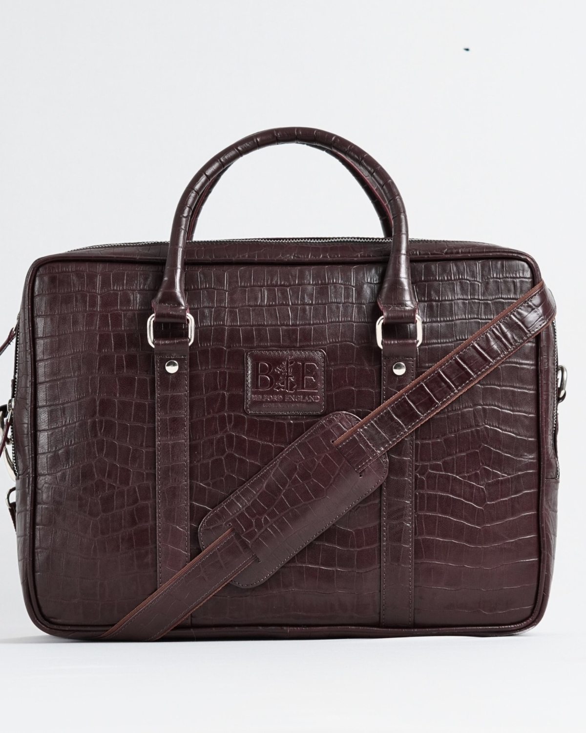 Executive Men's Original Leather Briefcase (Croco Cherry) Executive Men's Original Leather Briefcase (Croco Cherry)
