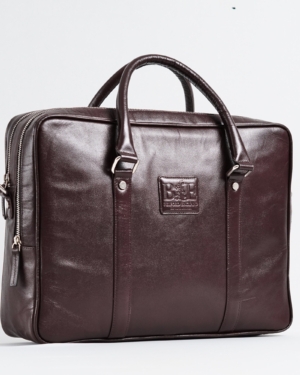 Executive Men's Original Leather Briefcase (Luxury Cherry)
