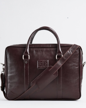 Executive Men's Original Leather Briefcase (Luxury Cherry)