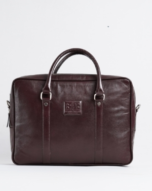 Executive Men's Original Leather Briefcase (Luxury Cherry)
