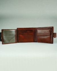 Yorkshire Men’s Original Leather Wallet (Cherry & Brown Blend)