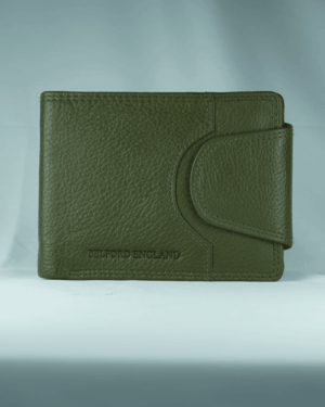 Commando Men’s ORIGINAL LEATHER Wallet | RFID PROTECTED (Military Green)