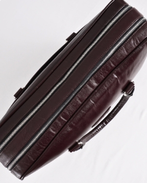 Executive Men's Original Leather Briefcase (Luxury Cherry)