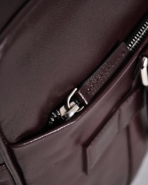 Executive Men's Original Leather Briefcase (Luxury Cherry)