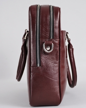 Executive Men's Original Leather Briefcase (Rich Brown)