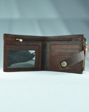 Columbus Men’s Original Leather Wallet Vintage Edition (Brown)