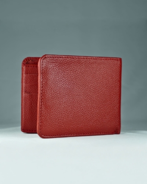 Redburry Men’s Original Leather Wallet (Red)