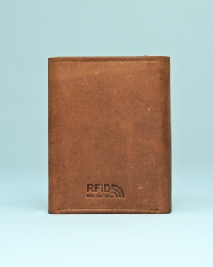 Donchester Men’s Original Leather Tri-Fold Wallet (Vintage Tan)