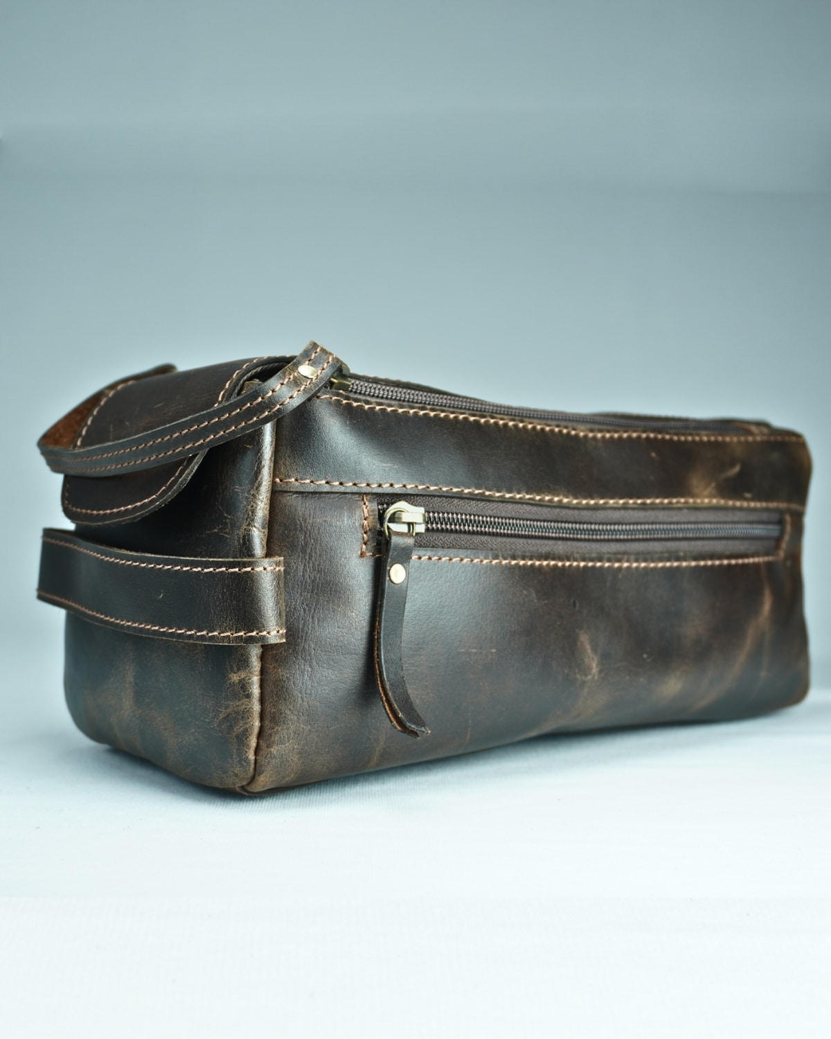 Belgium - Original Leather Dopp Kit (Vintage Brown) Belgium - Original Leather Dopp Kit (Vintage Brown)
