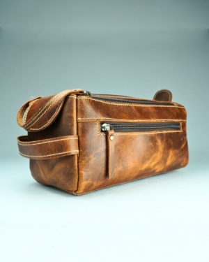 Bristol - Original Leather Dopp Kit (Rustic Brown)