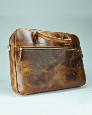 Executive Men's Original Leather Laptop Bag (Vintage Brown)