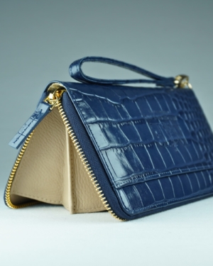 Mia - Women’s Original Leather Wallet (Premium Blue)