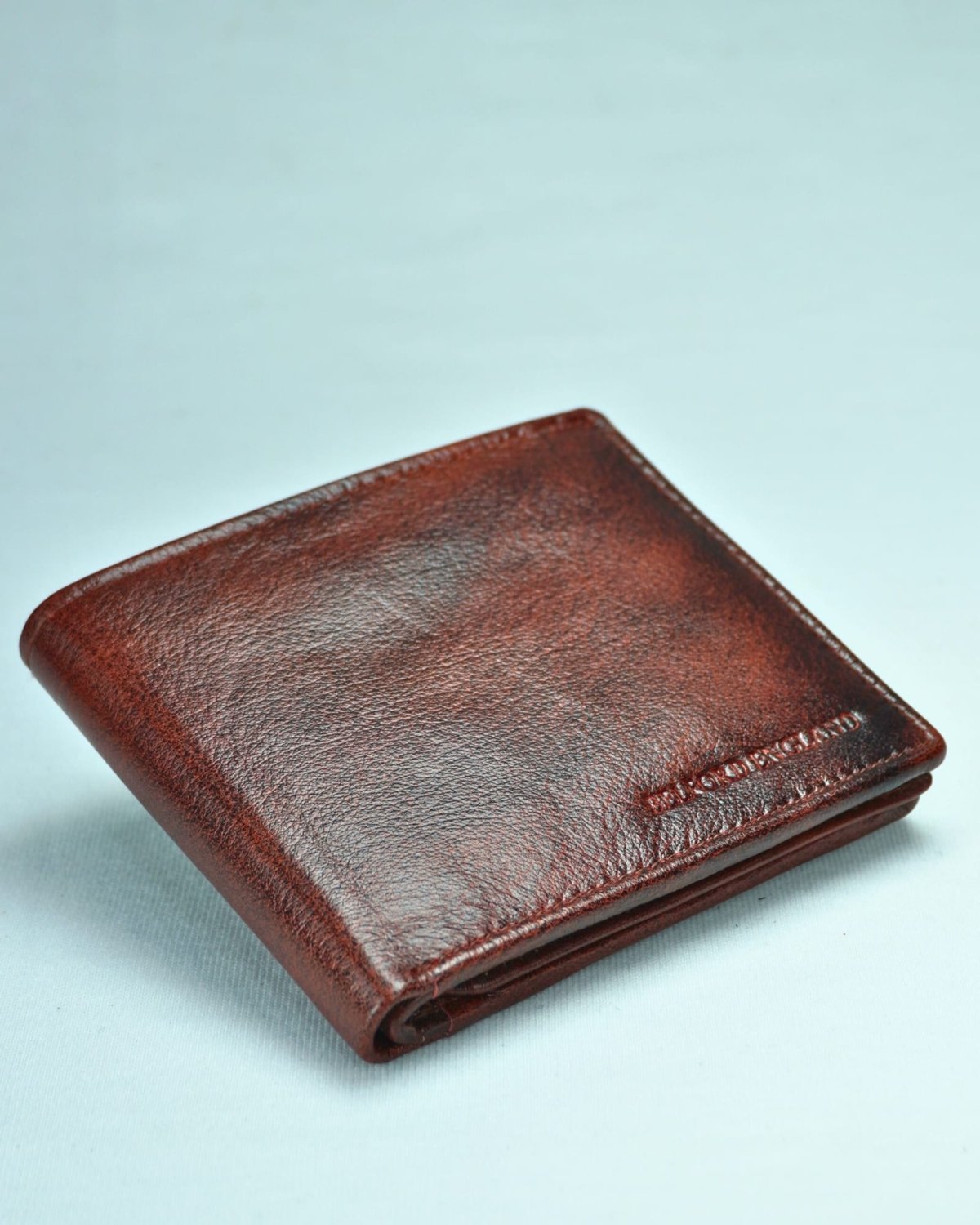Chester - Men’s Original Leather Wallet (With 10 Card Slots) - cherry-blend - Color: Cherry-blend
