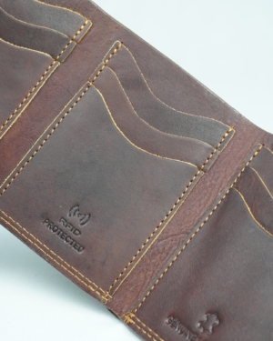 Enfield - Men’s Original Leather Tri-Fold Wallet (Vintage Brown)