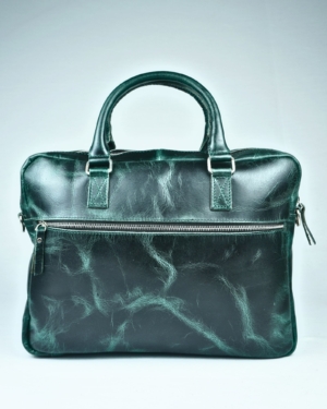 Executive Men's Original Leather Laptop Bag (Vintage Green)