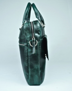 Executive Men's Original Leather Laptop Bag (Vintage Green)