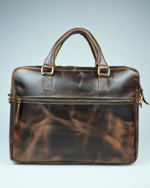 Executive Men's Original Leather Laptop Bag (Vintage Brown)