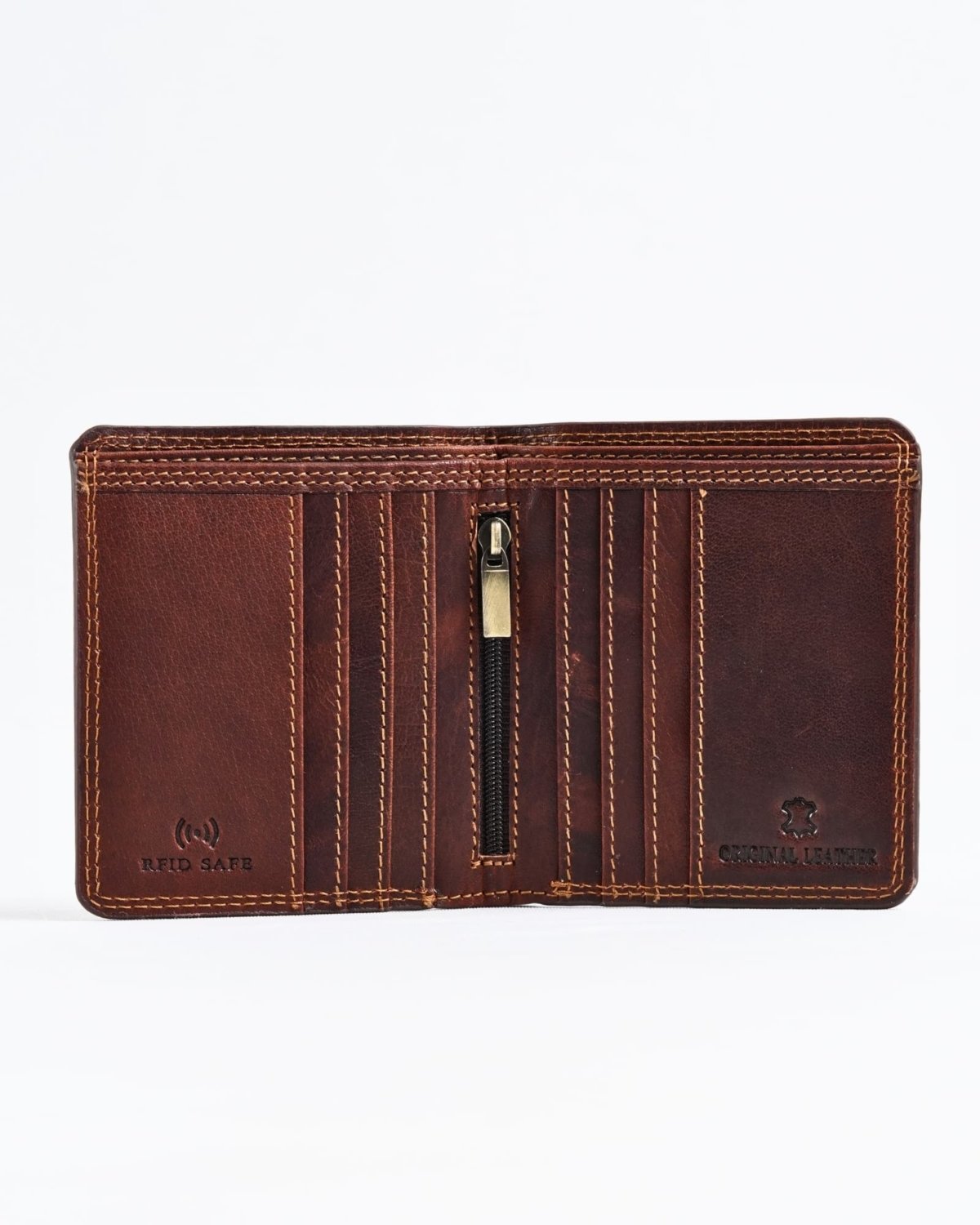 Aubrey - Men’s Original Leather Wallet - vintage-brown - Color: Vintage-brown