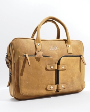 Crown Edition - Men's Executive 100% Original Leather Large Briefcase