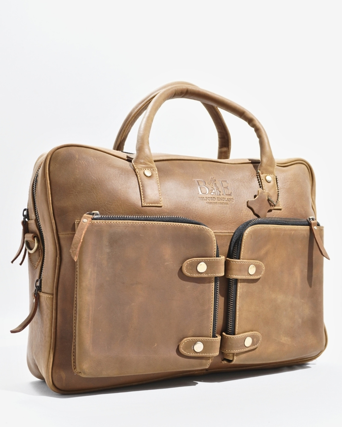 Crown Edition - Men's Executive 100% Original Leather Large Briefcase Crown Edition - Men's Executive 100% Original Leather Large Briefcase