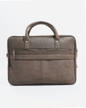 Crown Edition - Men's Executive 100% Original Leather Large Briefcase - dark-brown - Color: Dark-brown