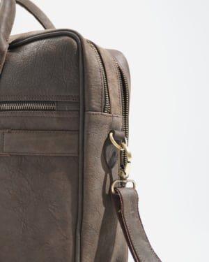 Crown Edition - Men's Executive 100% Original Leather Large Briefcase - dark-brown - Color: Dark-brown