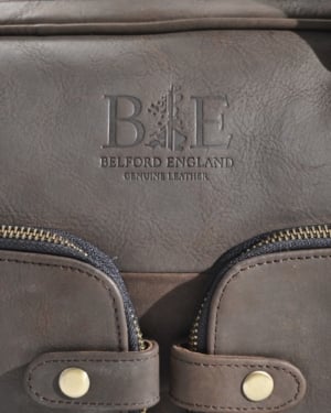 Crown Edition - Men's Executive 100% Original Leather Large Briefcase - dark-brown - Color: Dark-brown