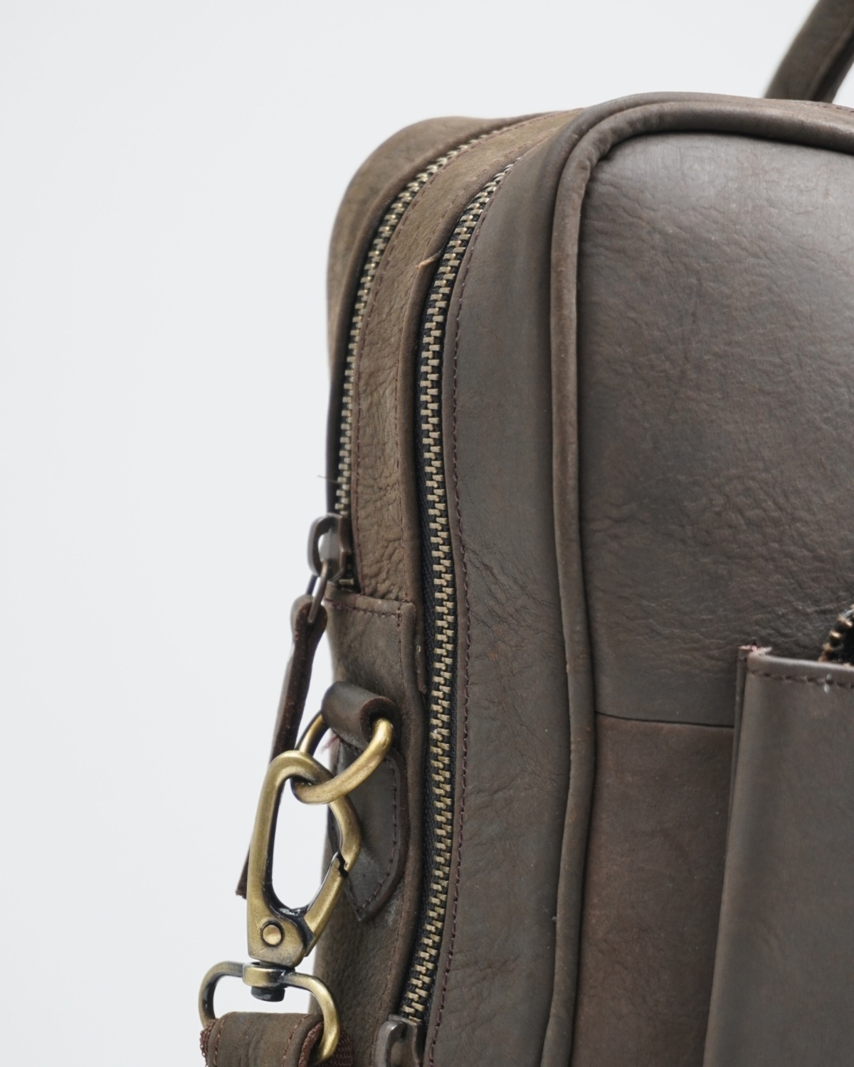 Crown Edition - Men's Executive 100% Original Leather Large Briefcase - dark-brown - Color: Dark-brown