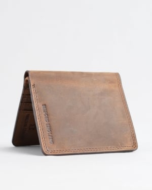 Aubrey - Men’s Original Leather Wallet - rugged-brown - Color: Rugged-brown