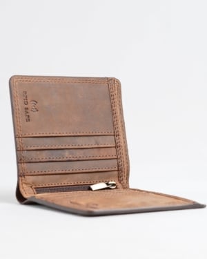 Aubrey - Men’s Original Leather Wallet - rugged-brown - Color: Rugged-brown