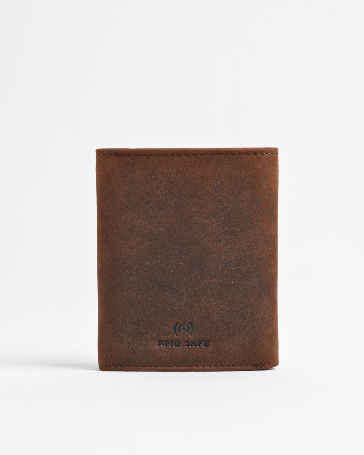Dublin - Men’s Original Leather Trifold Wallet (Rugged Series) - brown - Color: Brown