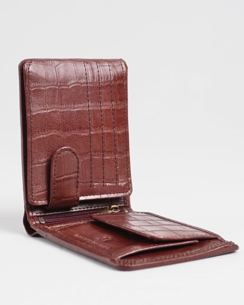 Cambridge Men’s Original Leather Wallet (Croco Brown)