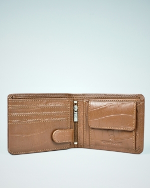 Cambridge Men’s Original Leather Wallet (Croco Brown)