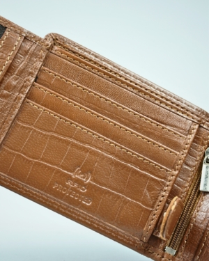 Cambridge Men’s Original Leather Wallet (Croco Brown)