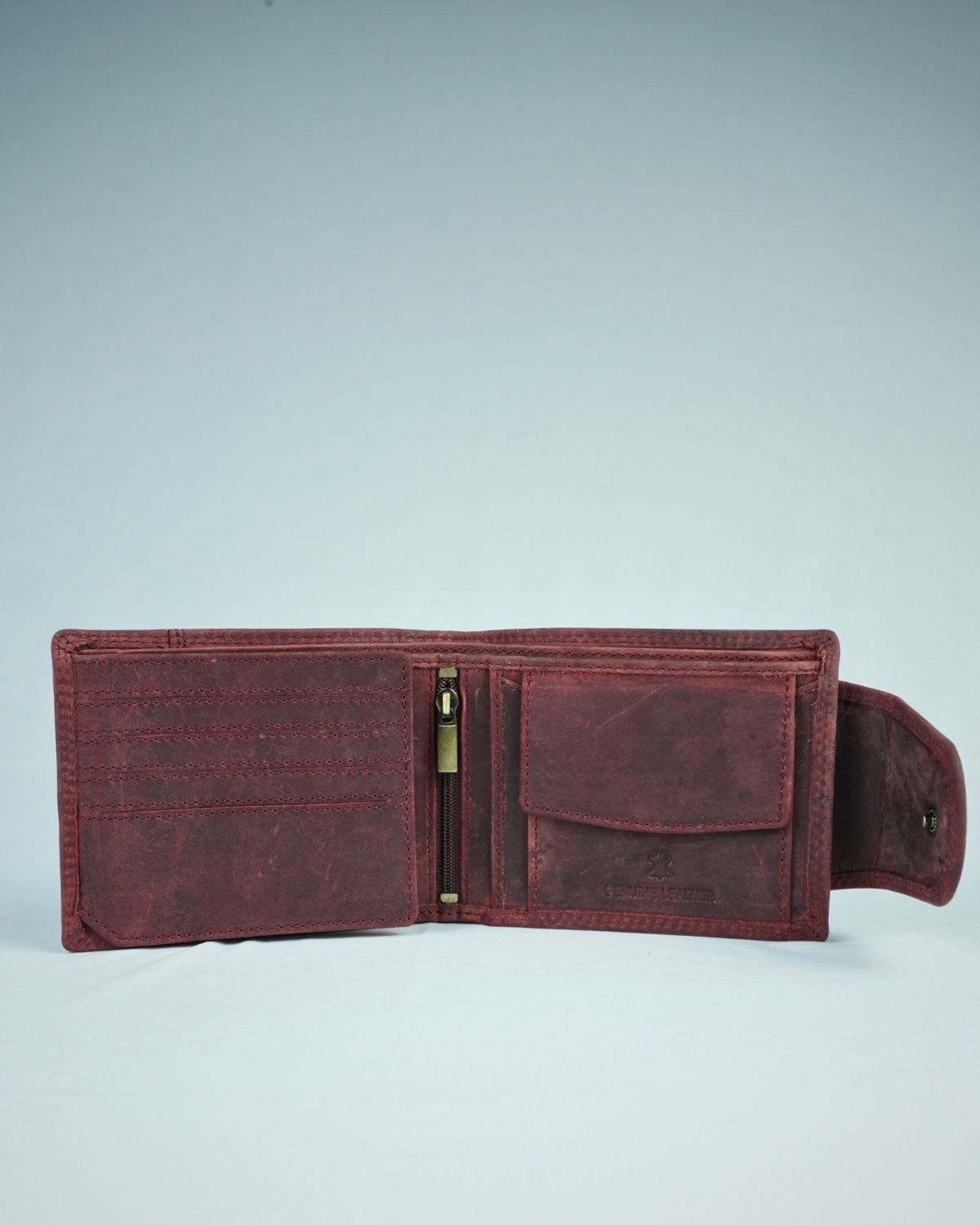 Derby - Men’s Original Leather Wallet (Rugged Cherry) Derby - Men’s Original Leather Wallet (Rugged Cherry)