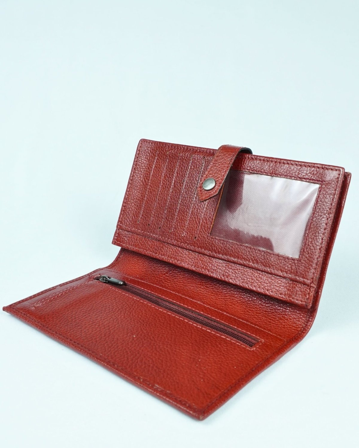 Lily - Women’s Original Leather Wallet - red - Color: Red