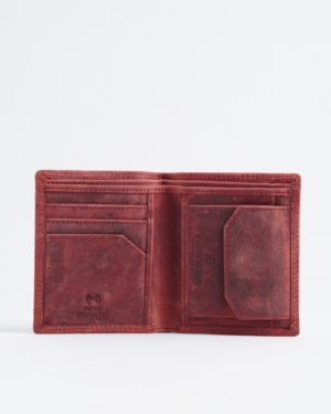 Hyde [Sleek Series] Men’s Original Leather Wallet (Rugged Cherry)