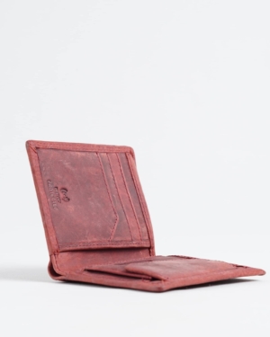Hyde [Sleek Series] Men’s Original Leather Wallet (Rugged Cherry)