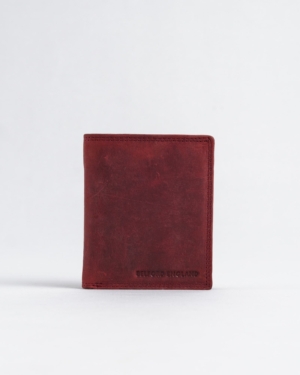 Hyde [Sleek Series] Men’s Original Leather Wallet (Rugged Cherry)
