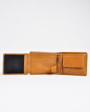 Cambridge - Men’s Original Leather Wallet - Lion (Almond Brown)