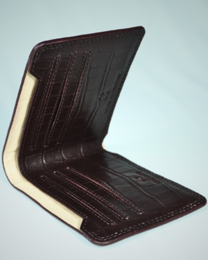 Heritage - Men’s Original Leather Wallet (Croco Cherry)