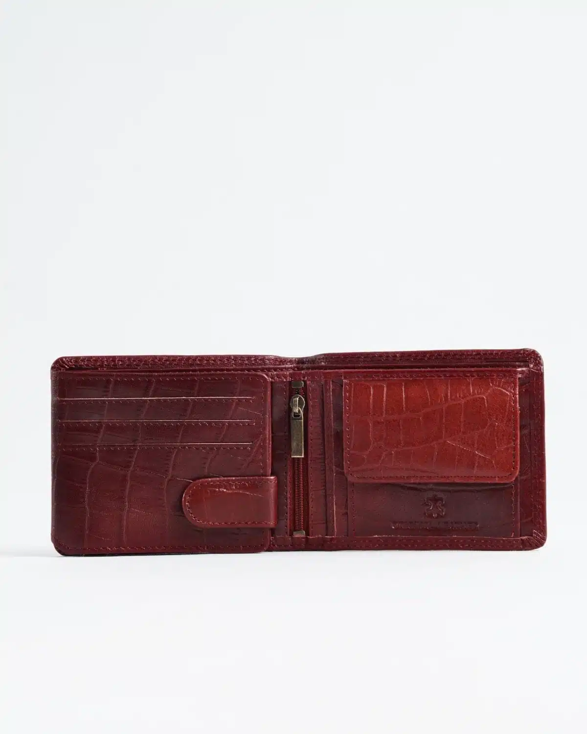 Cambridge Men’s Original Leather Wallet (Croco Cherry & Brown Blend ) Cambridge Men’s Original Leather Wallet (Croco Cherry & Brown Blend )