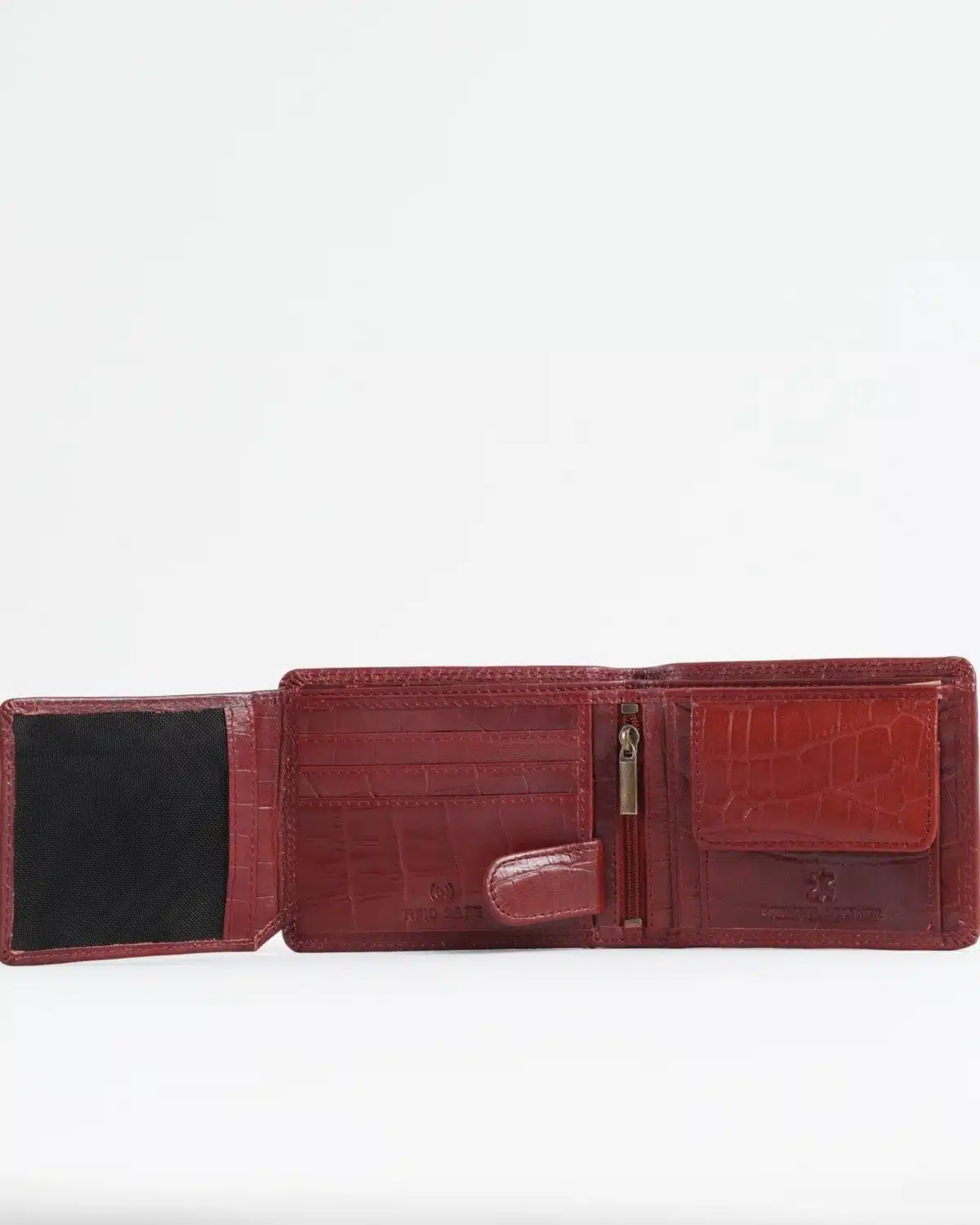 Cambridge Men’s Original Leather Wallet (Croco Cherry & Brown Blend ) Cambridge Men’s Original Leather Wallet (Croco Cherry & Brown Blend )
