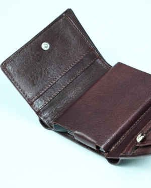 Detroit - Men’s Original Leather [Smart Card Pop UP] Wallet (Cherry)