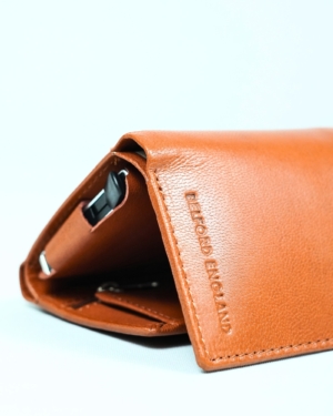 Detroit - Men’s Original Leather [Smart Card Pop UP] Wallet (Cognac)