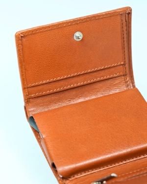 Detroit - Men’s Original Leather [Smart Card Pop UP] Wallet (Cognac)