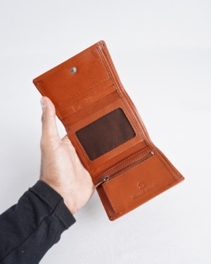Dublin - Men’s Original Leather Trifold Wallet (Cognac)