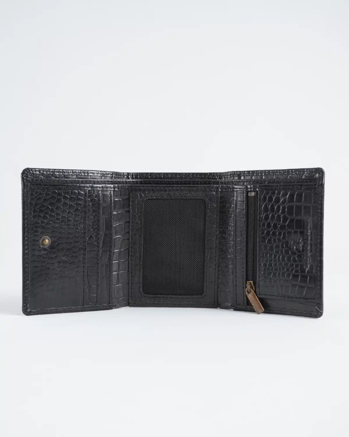 Dublin - Men’s Original Leather Trifold Wallet (Croco Black) Dublin - Men’s Original Leather Trifold Wallet (Croco Black)