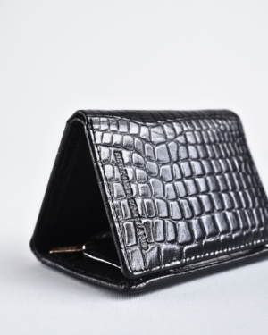 Dublin - Men’s Original Leather Trifold Wallet (Croco Black)